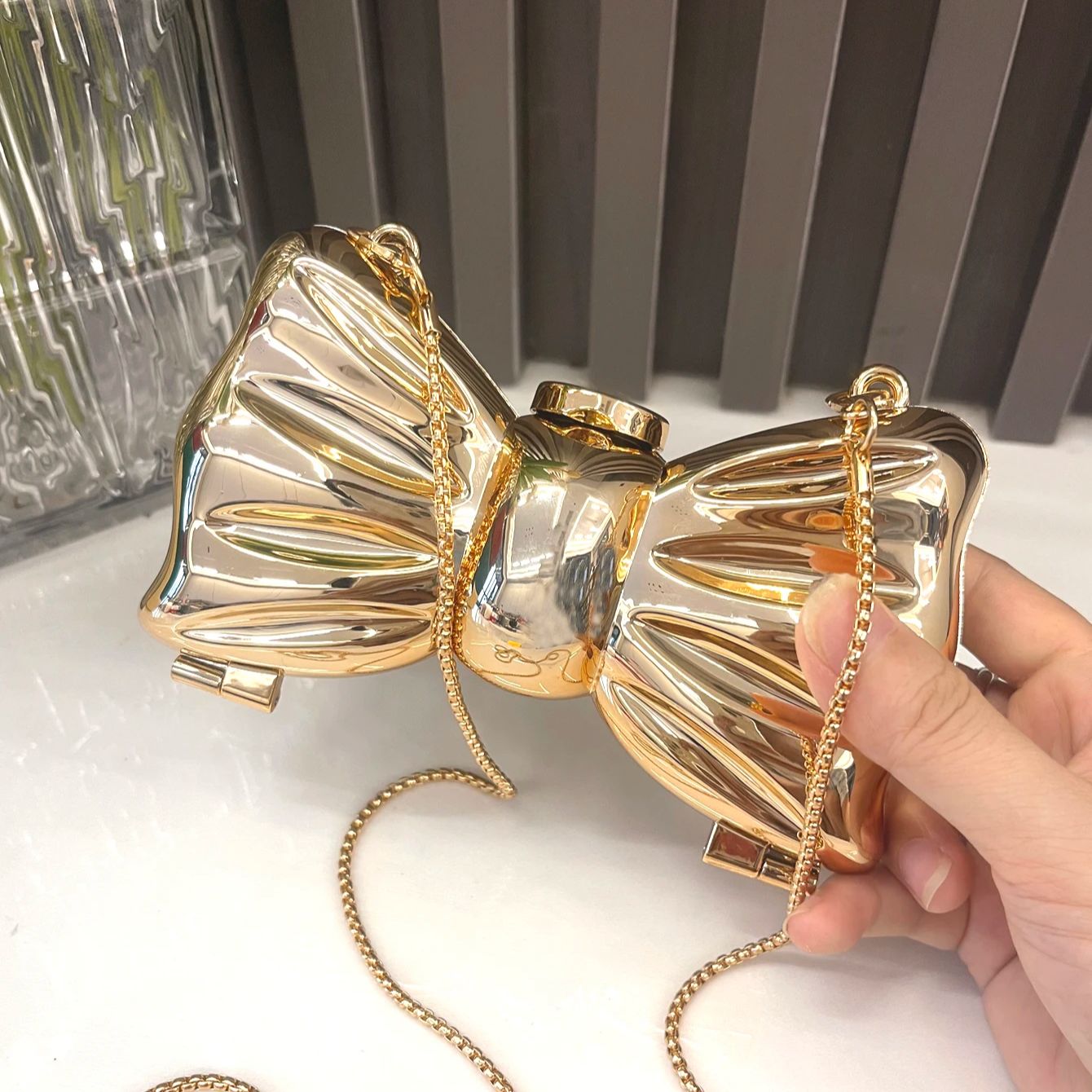 Luxury Bags Design - Borsa da sera dorata Borse e