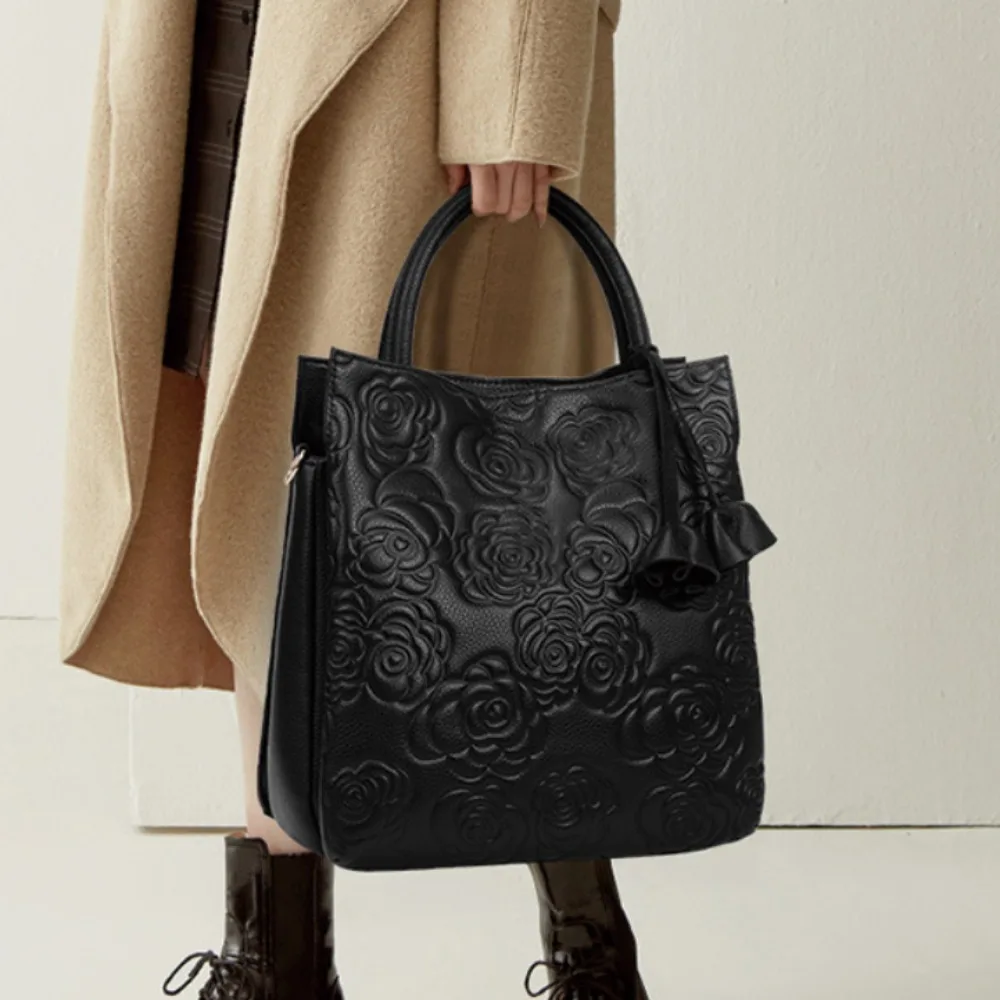 Luxury Bags Vegan Leather - Borsa floreale da donna elegante e