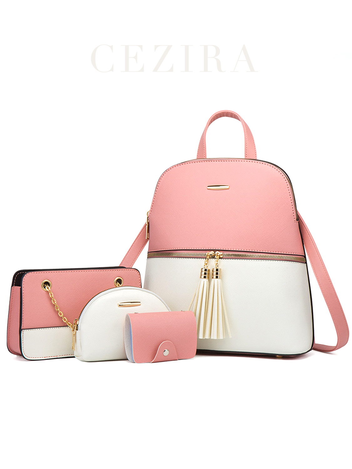 Luxury Bags Vegan Leather - Set di 4 borse da donna